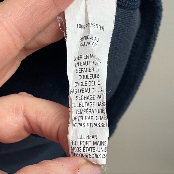 L L Bean 1/4 Zip Men Large Tall Blue Trail Fleece Pullover Lightweight Gorpcore - Picture 3 of 8